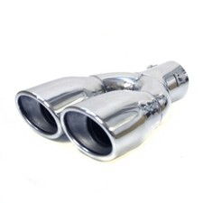 Twin Exhaust Tip Trim Pipe