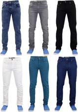 Mens Slim Fit Denim Jeans Zip