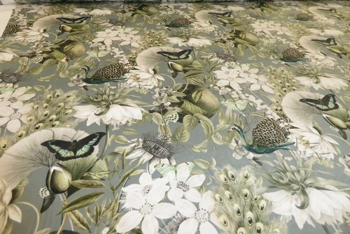 Floral printed velvet fabric - floral,