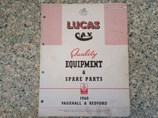 LUCAS SPARE PARTS LIST 1960 -