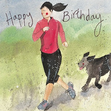 Alex Clark Greetings Card - Lady Runner