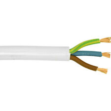 MAINS CABLE WIRE - WHITE 3183Y 13 AMP ELECTRICAL - FLEX 1.5mm 3 CORE