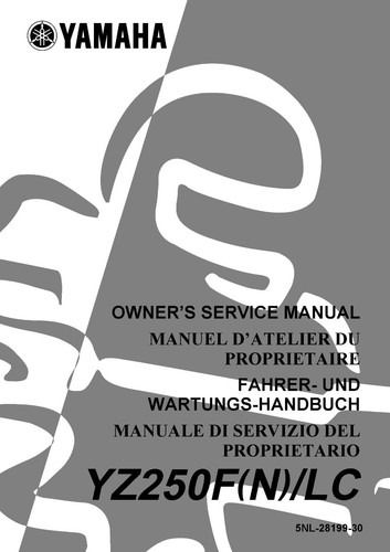 Yamaha service workshop manual