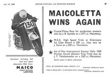 1960 Motor Cycle Advert for MAICO 'Maicoletta' 250cc Scooters Original Print Ad