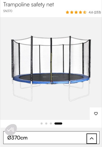 12ft 370cm trampoline net - 12ft/370cm,