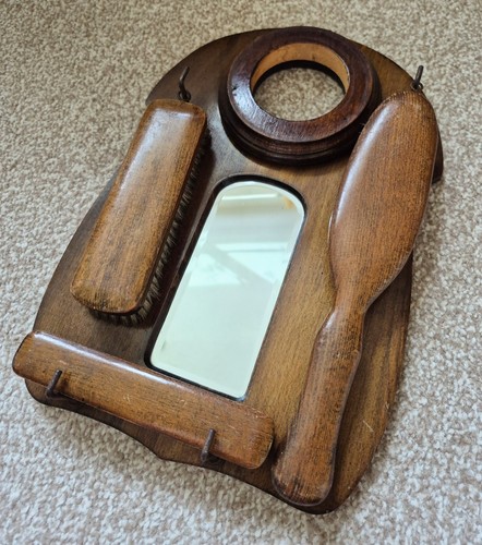 Wooden barometer clock - wooden, barometer/clock