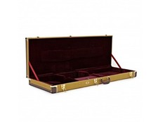 Glarry Guitar Hardback Case Tweed Finish, Red Velvet Interior, Brown