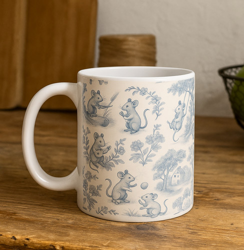 Toile jouy mice mug - de,