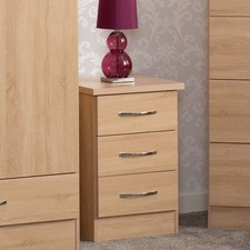 Nevada 3 Drawer Bedside -