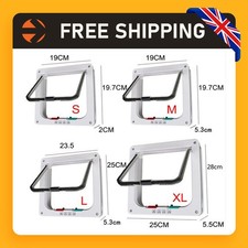 4 way Pet door Locking Small Medium Large Dog Cat Flap Magnetic Door Frame