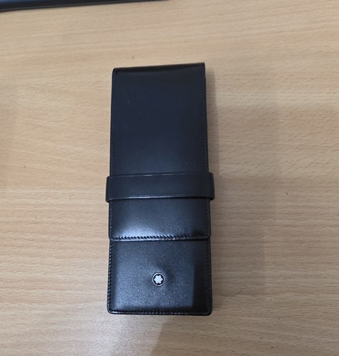 Double leather mont blanc - blanc, pen