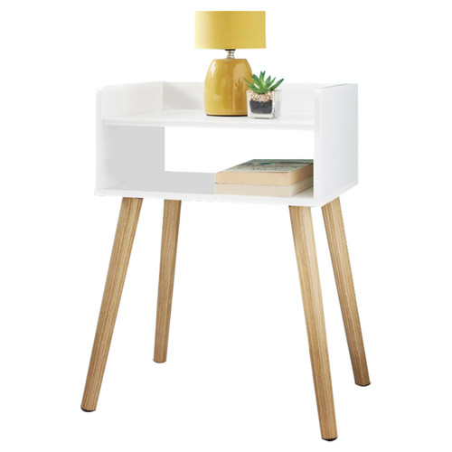 Wooden bedside table bedroom - table,