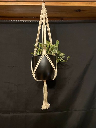 Macrame plant hanger - macrame,