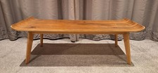 Authentic Original Mid Century Modern 1960s Beech Teak Wood Plywood Coffee Table