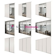 Cashmere & Mirror Space Pro 'Classic' Sliding Wardrobe Door & track (All sizes) 