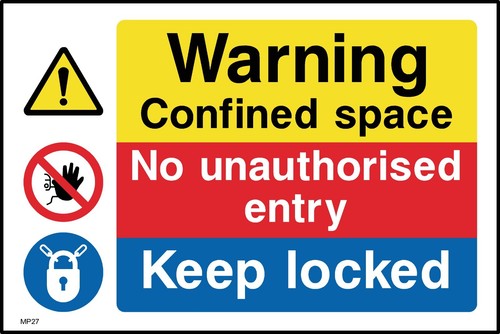 Warning confined space - warning,
