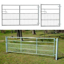 3ft-12ft Galvanised Metal Farm Sheepfold Security Gate Half Mesh Walkway Grating