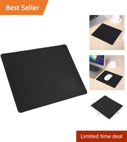 Compact black desk mat - black,