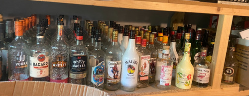 Mixed empty bottles various - mixed,