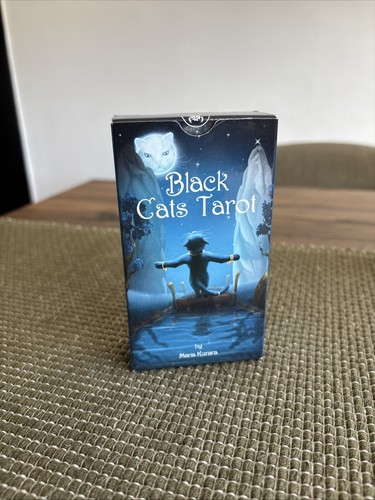 Black cats tarot cards - black,