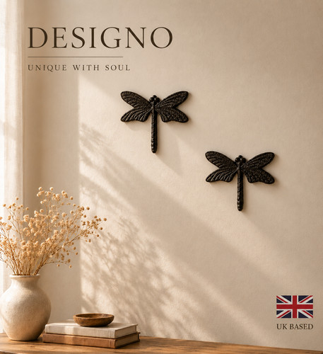 Set cast iron dragonfly - of,