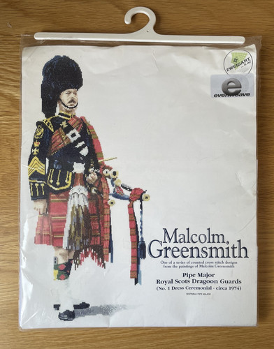 Cross stitch kit bagpiper - stitch, pipe