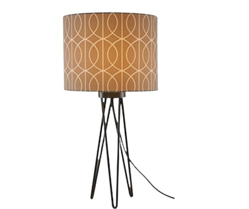 Black tripod table lamp - black, with