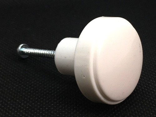 White mushroom knobs 30mm - white,