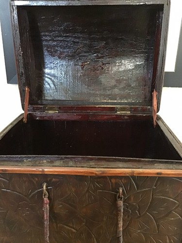 Vintage carved leather - , and