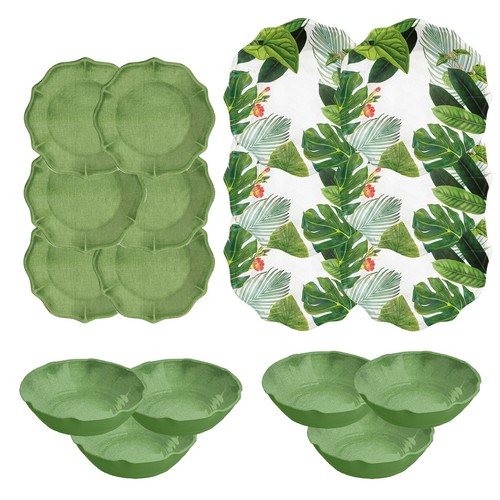 Epicurean amazon floral green - epicurean,