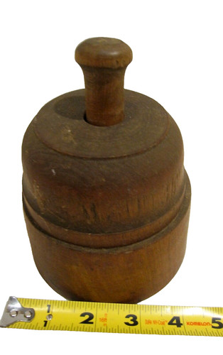 Antique wood butter mold - wood,
