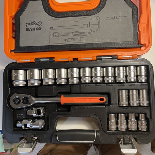 Bahco s240 socket set 2 - socket, 1.2''