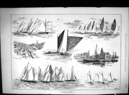Old 1888 yarmouth regatta - 1888,