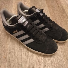 Men’s Adidas Gazelle Black & Grey UK Size 10 Vintage 2012