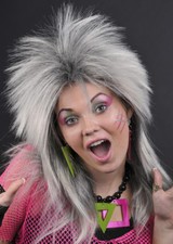 Ladies 1980s Punk Silver Tina