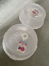 2x Jane Asher Kitchen Cake Carry Case Box Round 9” x 3.5” Capacity