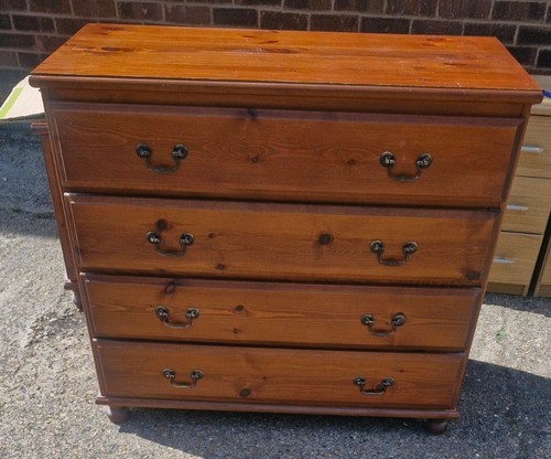 Rustic pine chest drawers - chest,
