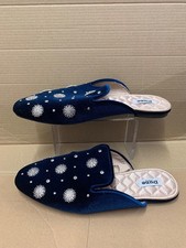 DUNE Wanderlust Dark Teal Slip on Shoes with Studded Detail BNWOT UK 6 CG N21