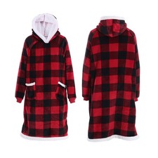 Oversized Hoodie Blanket Soft Long Plush Sherpa Fleece Giant Hooded Sweatshirt