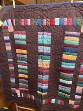 43x47 Roman Coin Hand Stitched Amish Quilt
