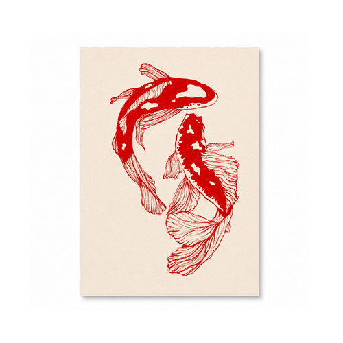 Japanese koi fish canvas - canvas, print