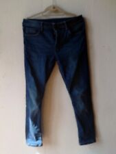 Jeans Mens 34w 30l Very Stretchy Blue 100% cotton good condition