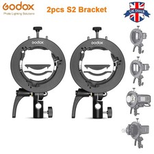 2X Godox S2 Bowens Flash Bracket Holder For Godox V1 AD200Pro AD400Pro Flash