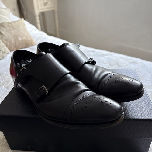 Prada black double monk - prada,
