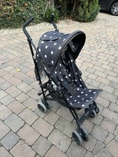 Zeta Lightweight Buggy Black And White with detachable hood