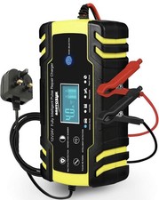 HAUSPROFI 12V/24V 8Amp Automatic Battery Charger with 3-Stage Charging
