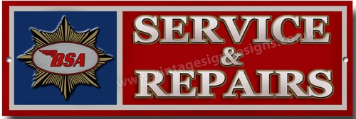 Bsa service repairs - bsa, metal