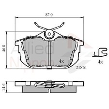 Brake Pads Set For Mitsubishi