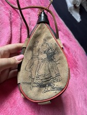Spanish Bota Bag Wine Water Canteen Flask Leather “Dancing Couple”
