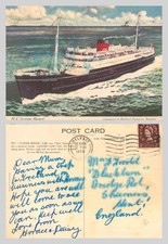 Vintage Postcard - M.V. Ulster
